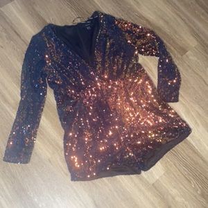 Sequin multicolor birthday or night out romper